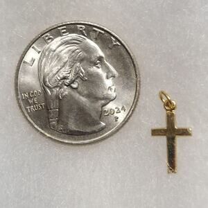 Vintage 1/20 14K GF THEDA Dainty Cross Pendant (Gold Filled, 5% 14K Gold) STYLE3